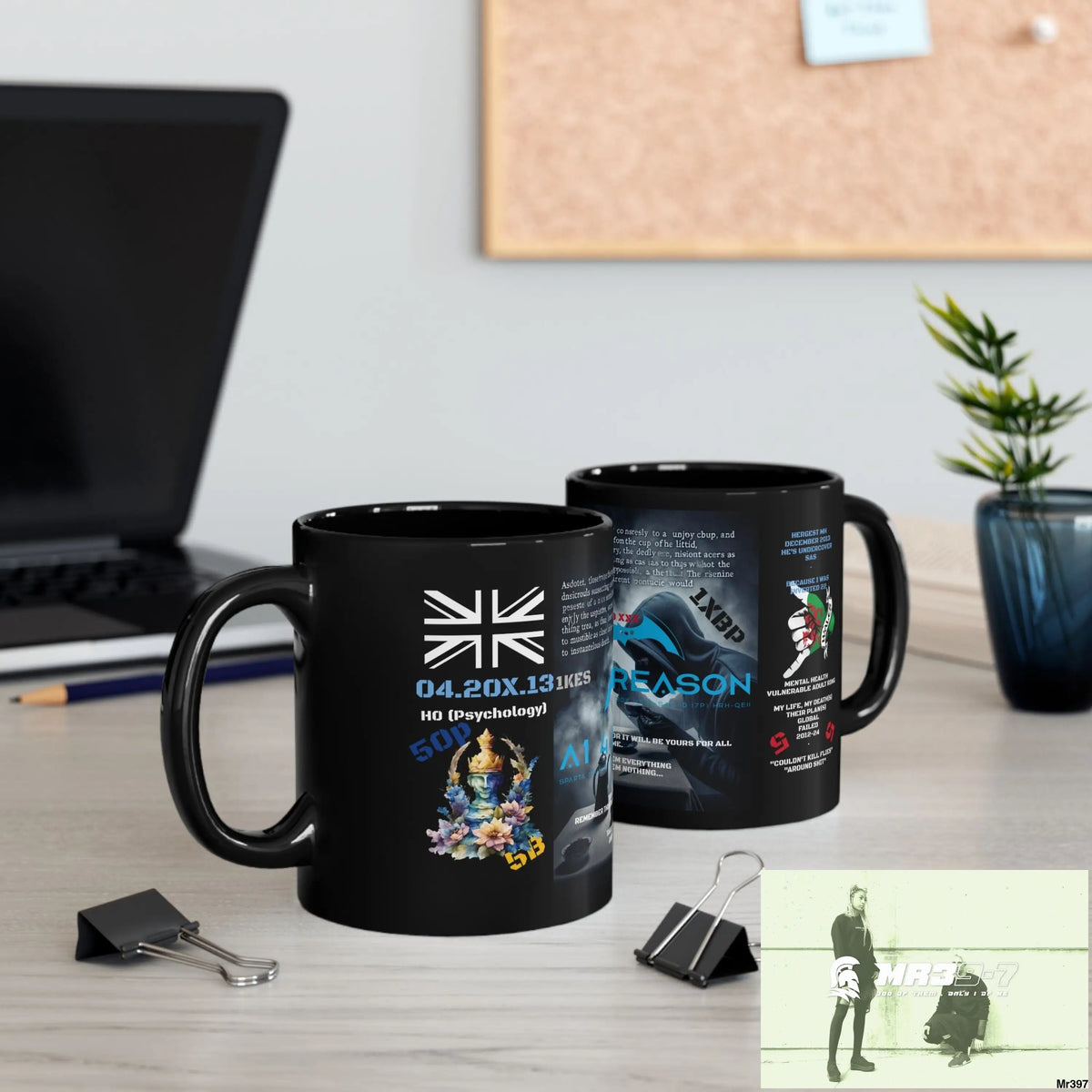 A1 4 A Reason 11oz Tactical GB / Black Mug Mental Health VAR / My Life My Deaths Their Plans Failed Couldn’t kill flies