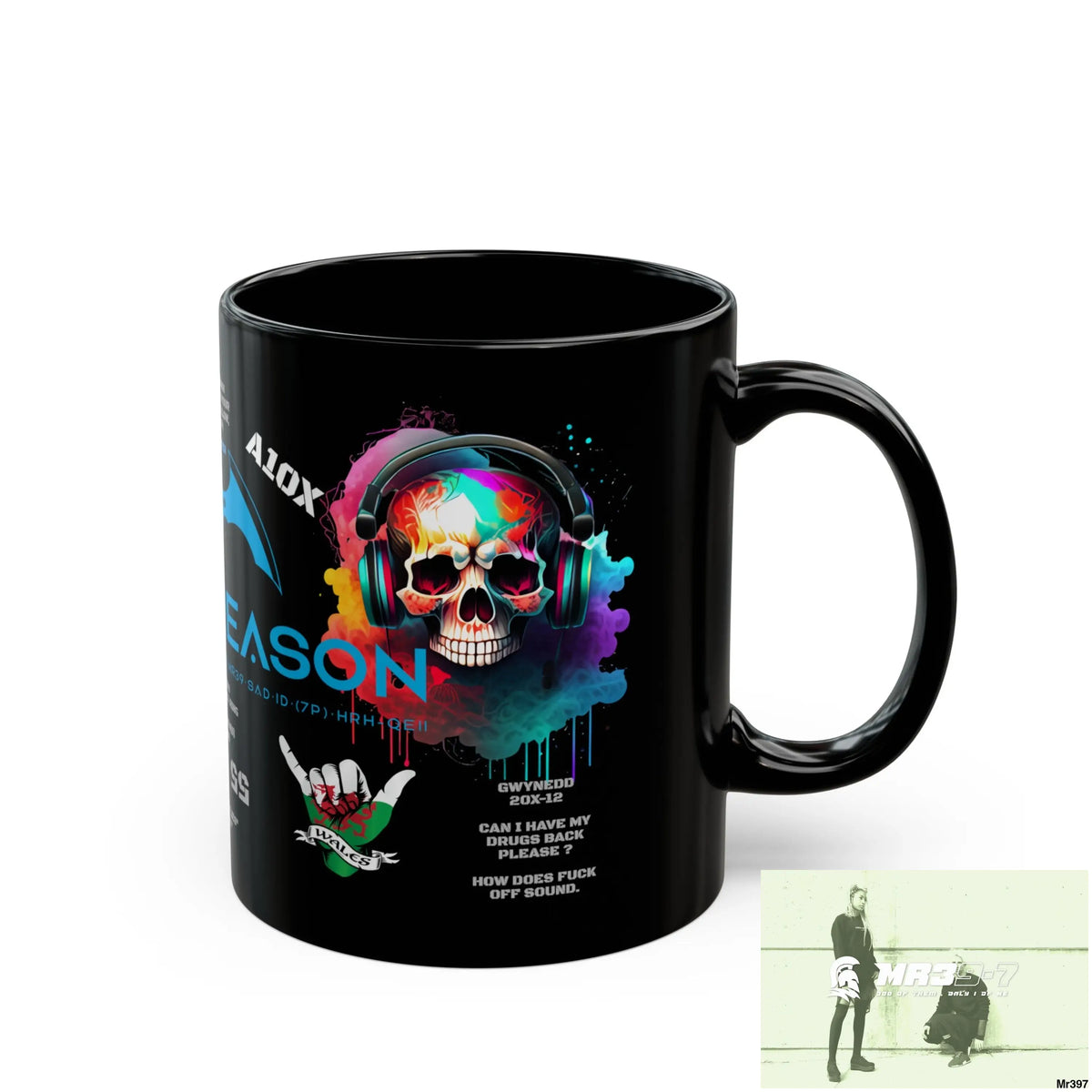 A1 4 A Reason 11oz Tactical GB / Wales Black Mug Mental Health VAR / My Life My Deaths Their Plans Failed Couldn’t kill