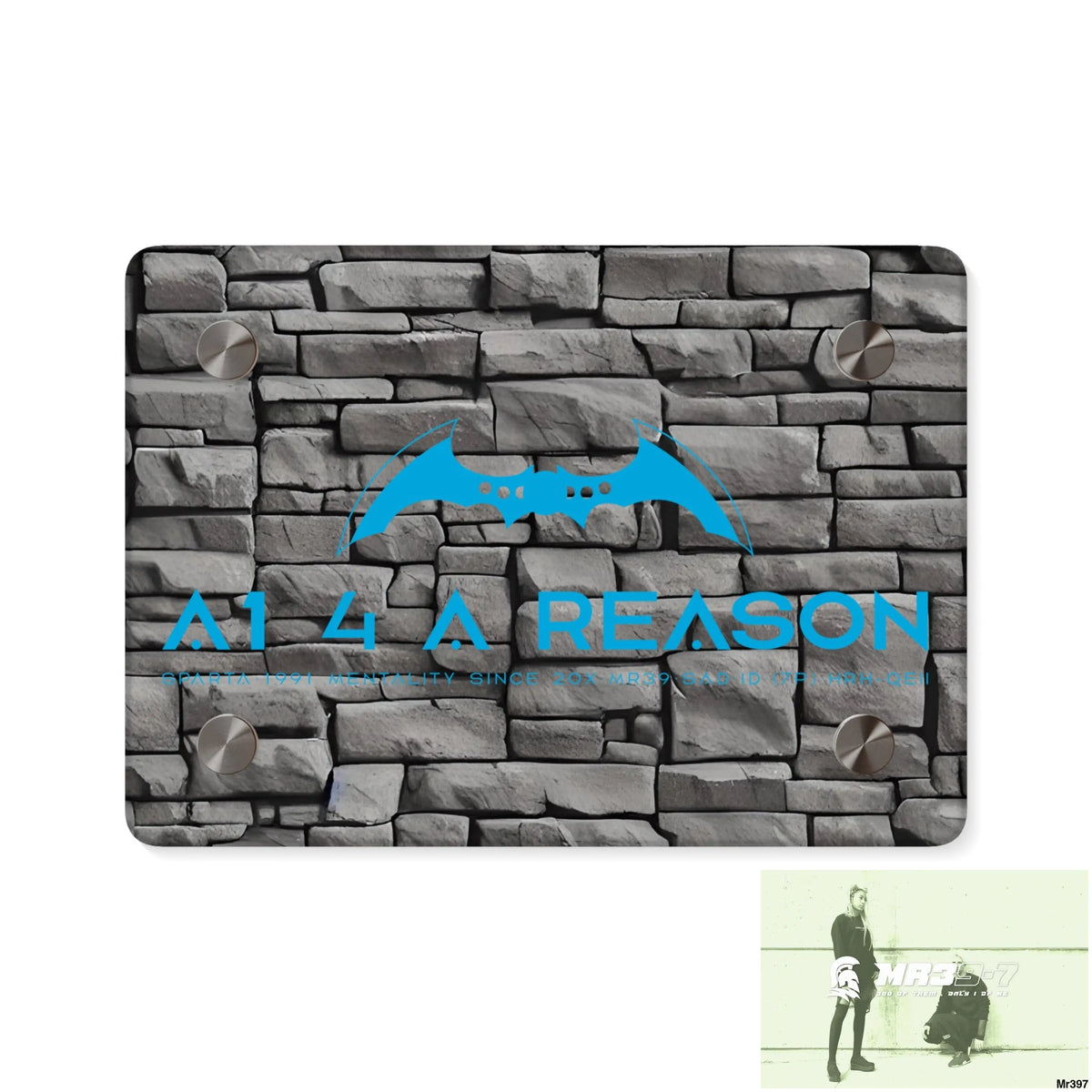 A1 4 A Reason 3D Dark Black Brick Wall 32k Ultrarealistic High quality Acrylic Wall Art Panels 7’’ x 5’’ (Horizontal)