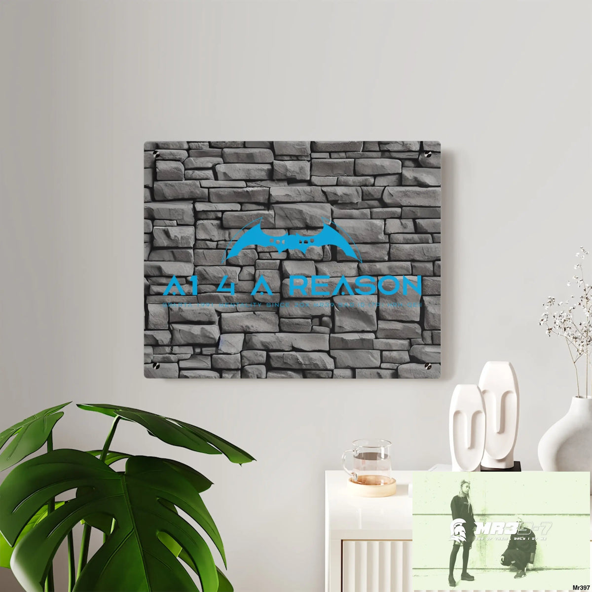 A1 4 A Reason 3D Dark Black Brick Wall 32k Ultrarealistic High quality Acrylic Wall Art Panels Home Decor