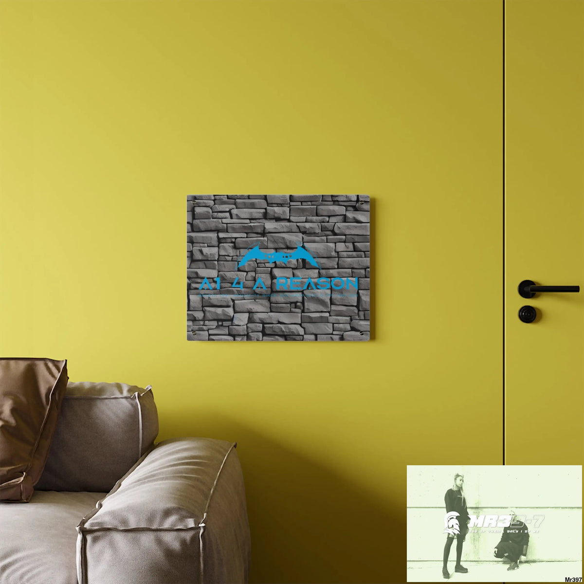 A1 4 A Reason 3D Dark Black Brick Wall 32k Ultrarealistic High quality Acrylic Wall Art Panels Home Decor