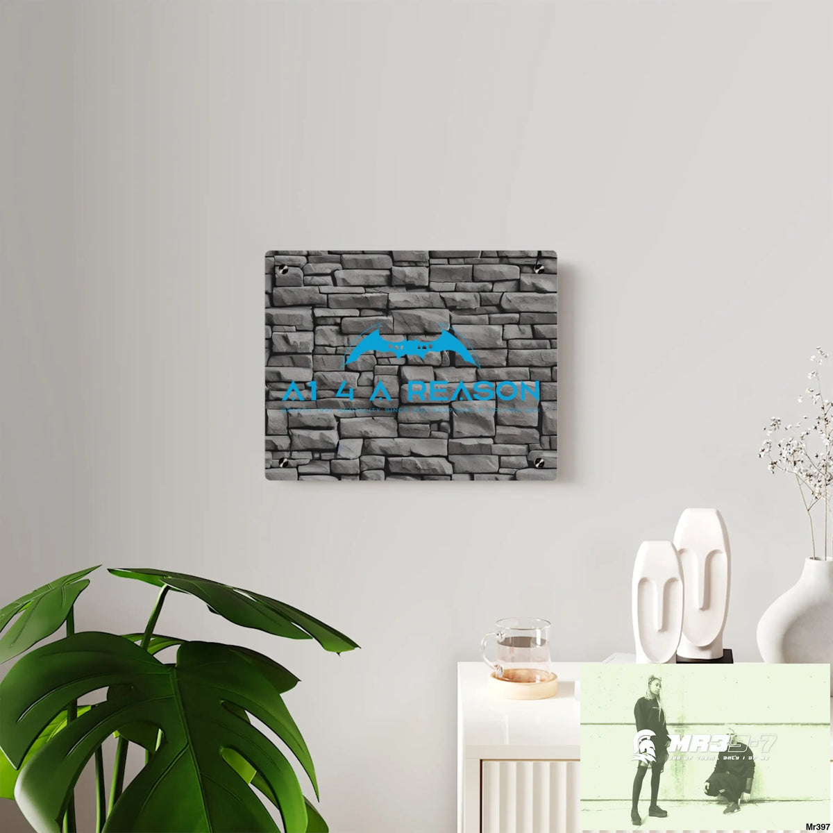 A1 4 A Reason 3D Dark Black Brick Wall 32k Ultrarealistic High quality Acrylic Wall Art Panels Home Decor