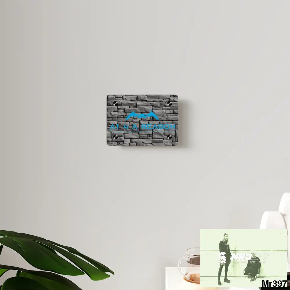 A1 4 A Reason 3D Dark Black Brick Wall 32k Ultrarealistic High quality Acrylic Wall Art Panels Home Decor