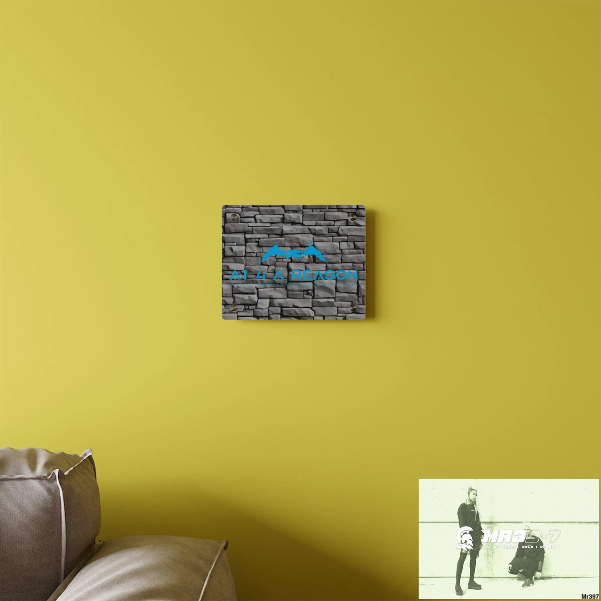A1 4 A Reason 3D Dark Black Brick Wall 32k Ultrarealistic High quality Acrylic Wall Art Panels Home Decor