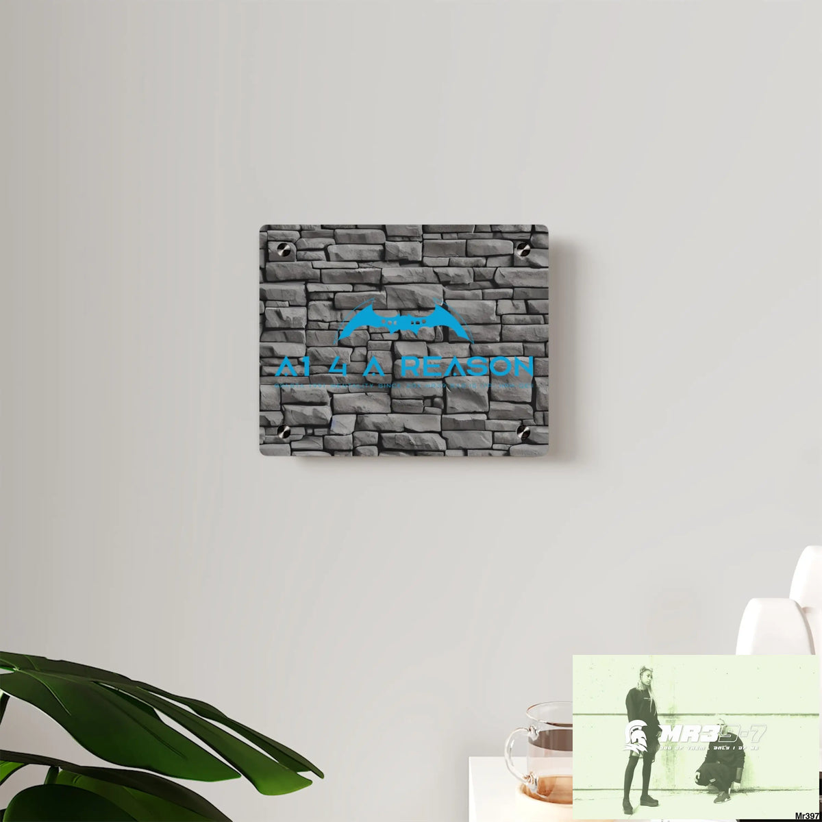 A1 4 A Reason 3D Dark Black Brick Wall 32k Ultrarealistic High quality Acrylic Wall Art Panels Home Decor
