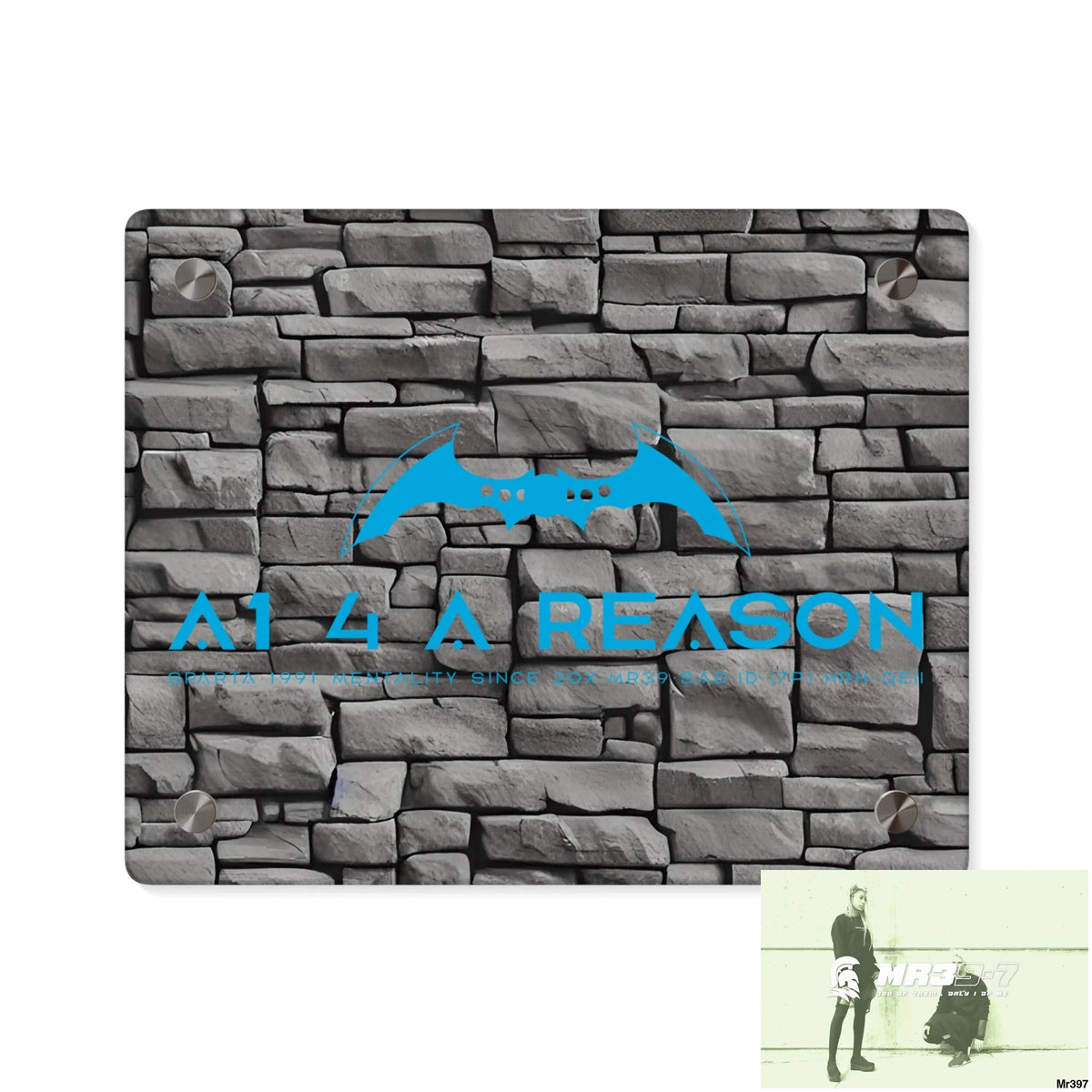 A1 4 A Reason 3D Dark Black Brick Wall 32k Ultrarealistic High quality Acrylic Wall Art Panels 10″ x 8″ (Horizontal)