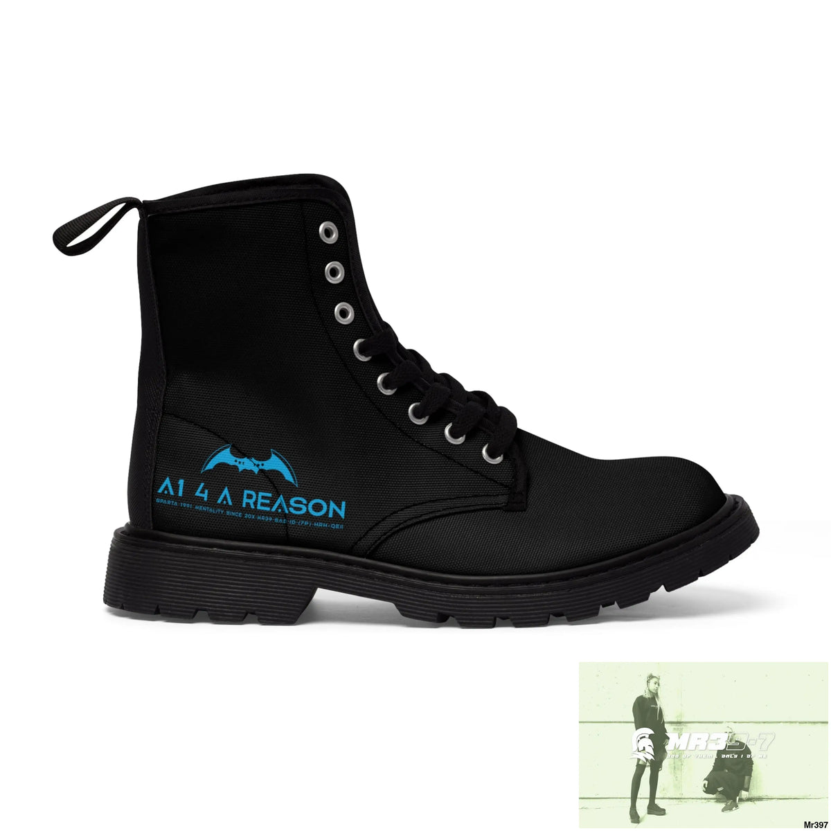 A1 4 A Reason Black Canvas Boots Shoes