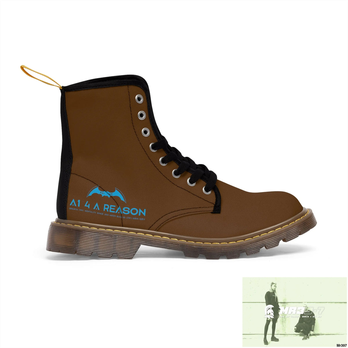 A1 4 A Reason Black Canvas Boots Shoes