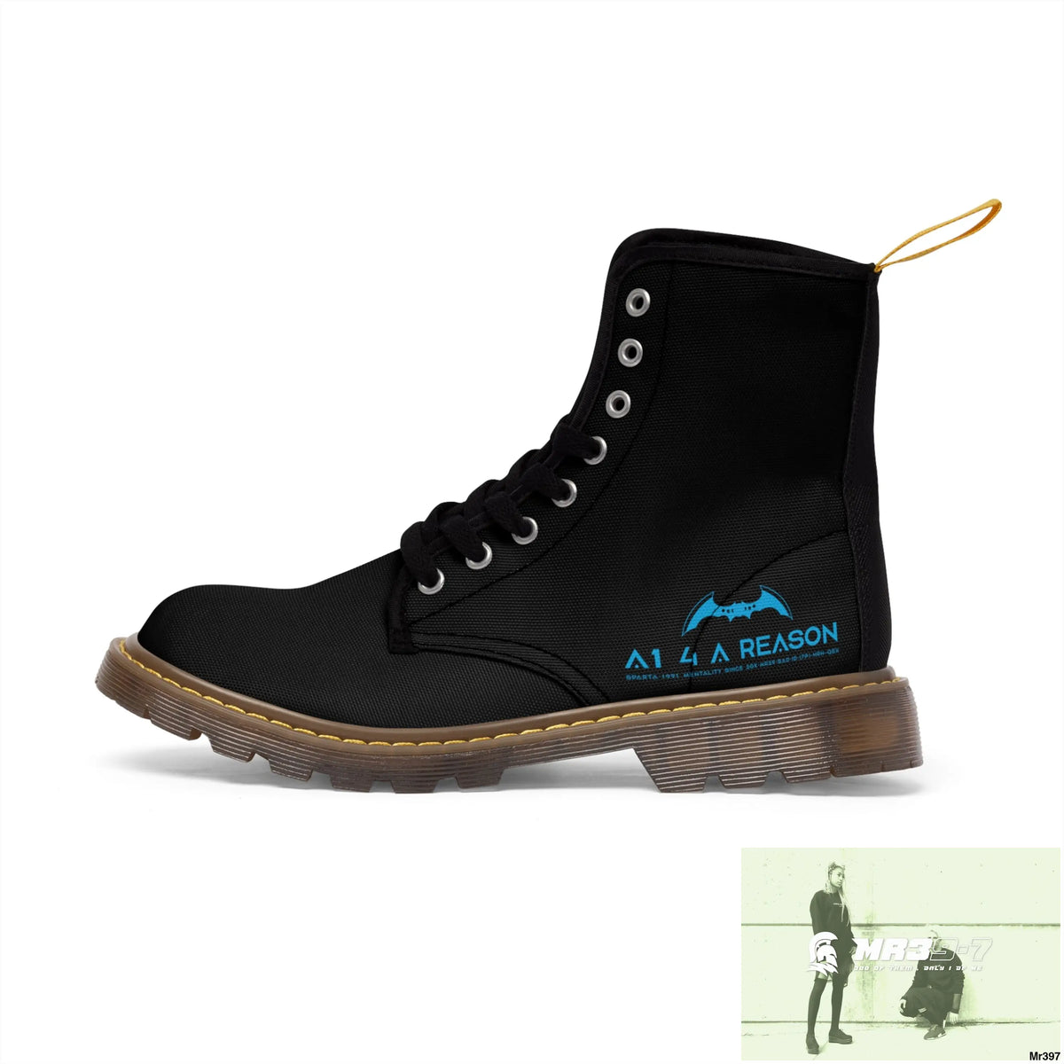 A1 4 A Reason Black Canvas Boots Shoes