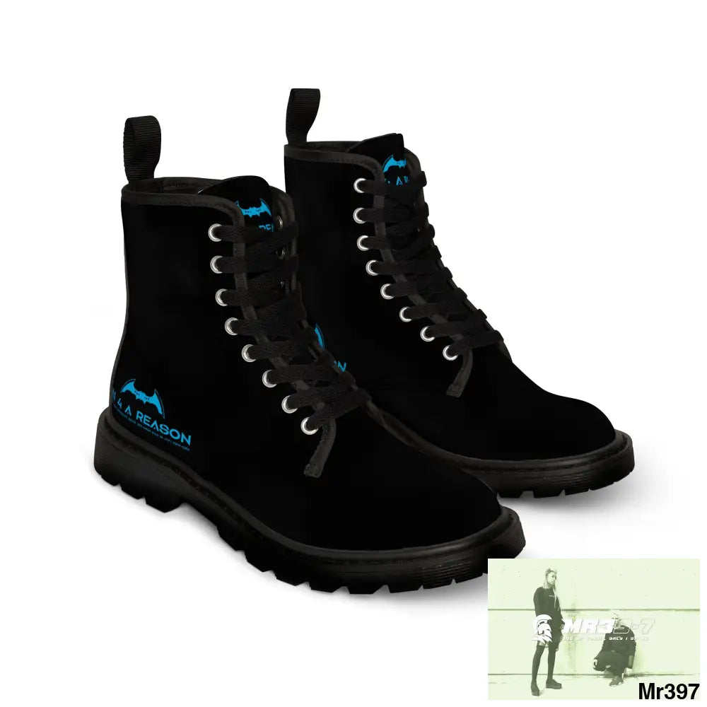 A1 4 A Reason Black Canvas Boots Shoes