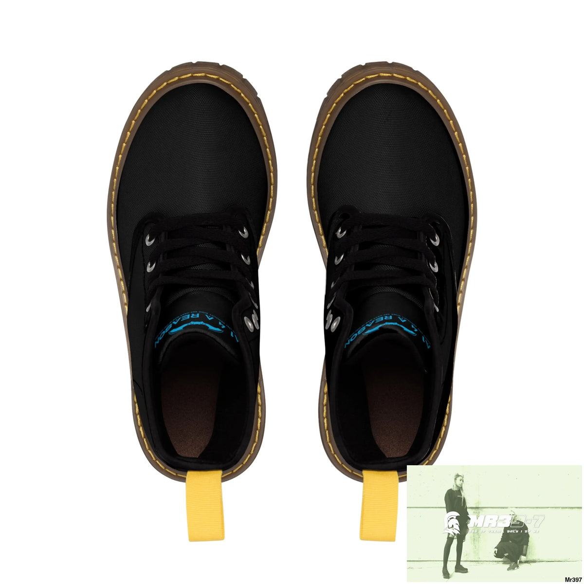 A1 4 A Reason Black Canvas Boots Shoes