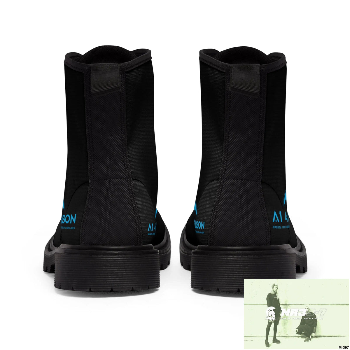 A1 4 A Reason Black Canvas Boots Shoes