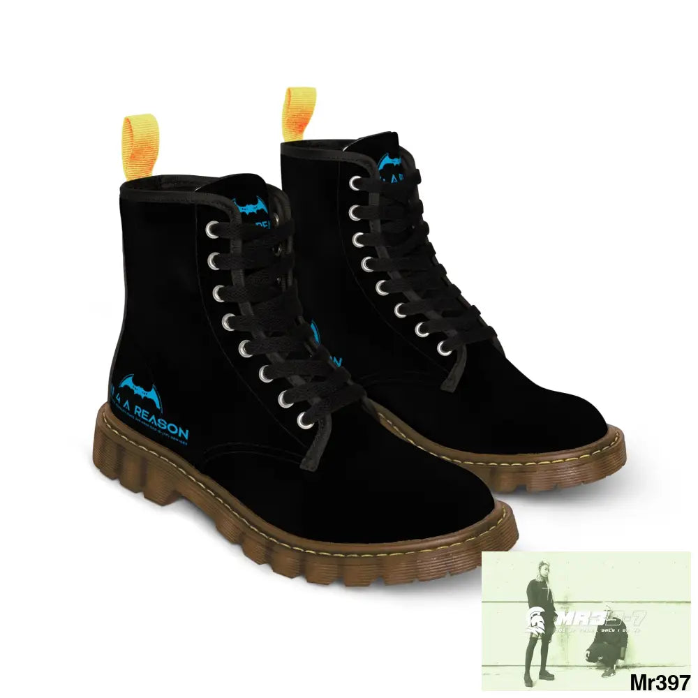 A1 4 A Reason Black Canvas Boots Shoes