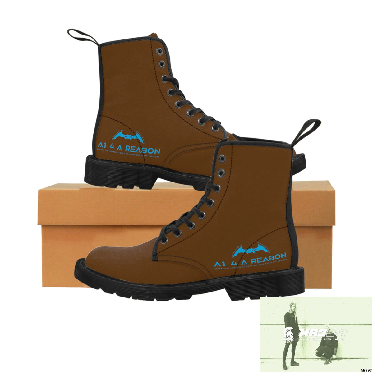 A1 4 A Reason Black Canvas Boots Shoes