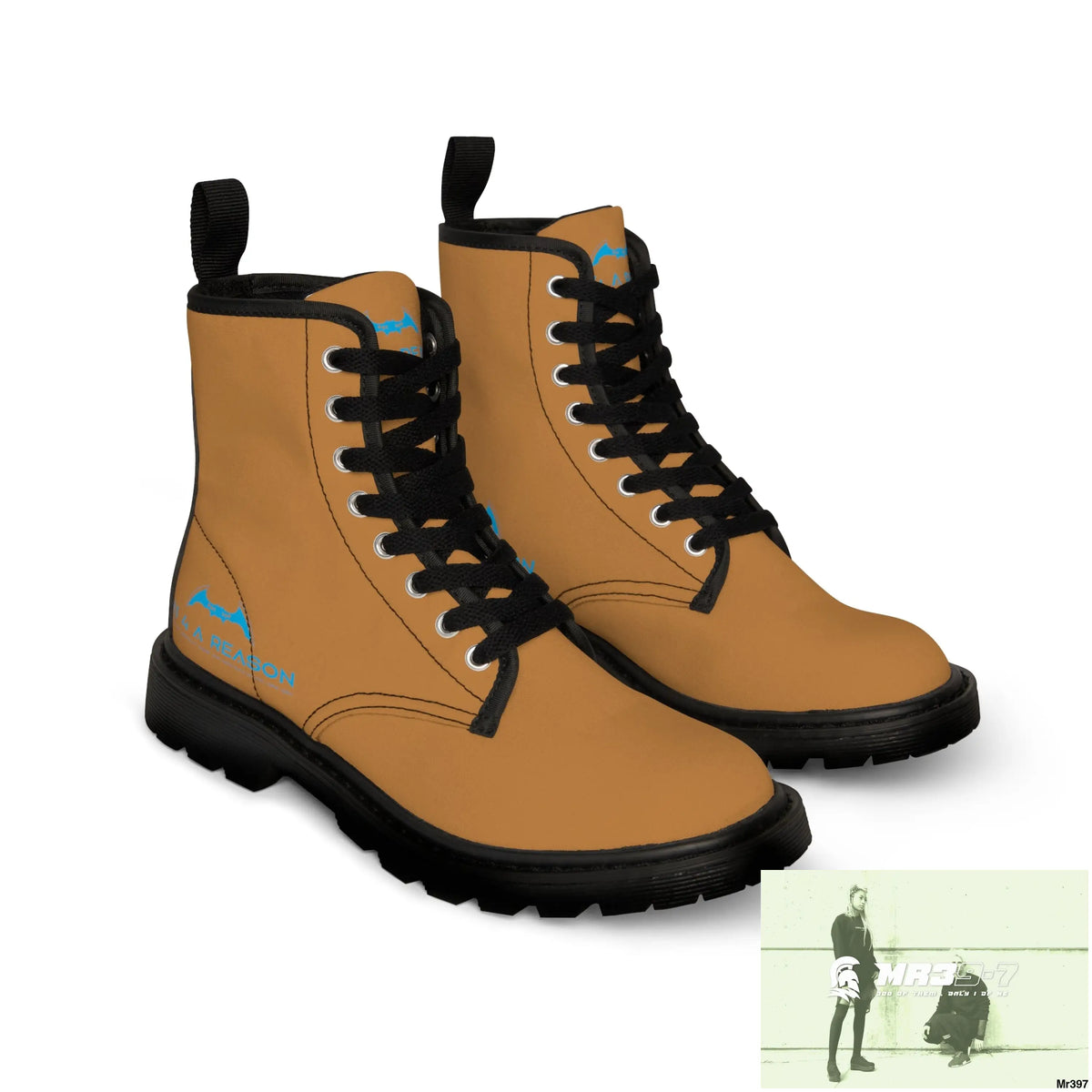 A1 4 A Reason Black Canvas Light Brown Boots Shoes