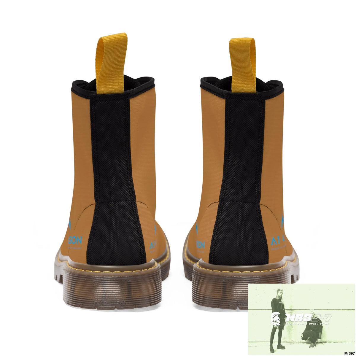 A1 4 A Reason Black Canvas Light Brown Boots Shoes