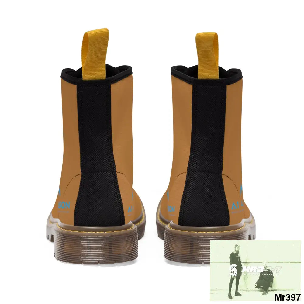 A1 4 A Reason Black Canvas Light Brown Boots Shoes