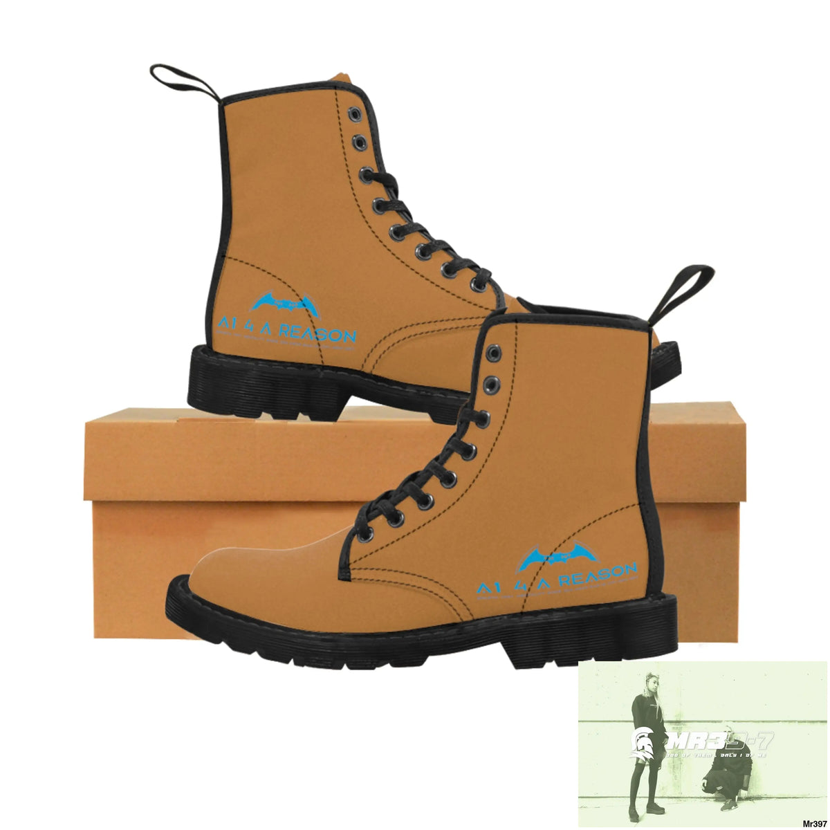 A1 4 A Reason Black Canvas Light Brown Boots Shoes