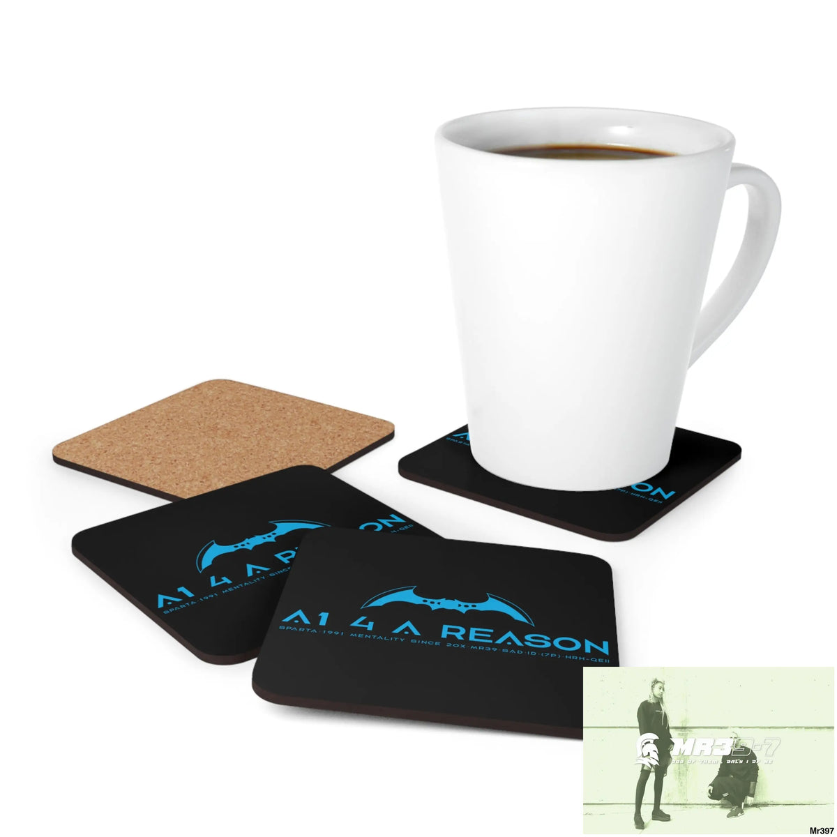 A1 4 A Reason Corkwood Coaster Set Cork / 3.75’’ × 3.75’’ / Square Home Decor