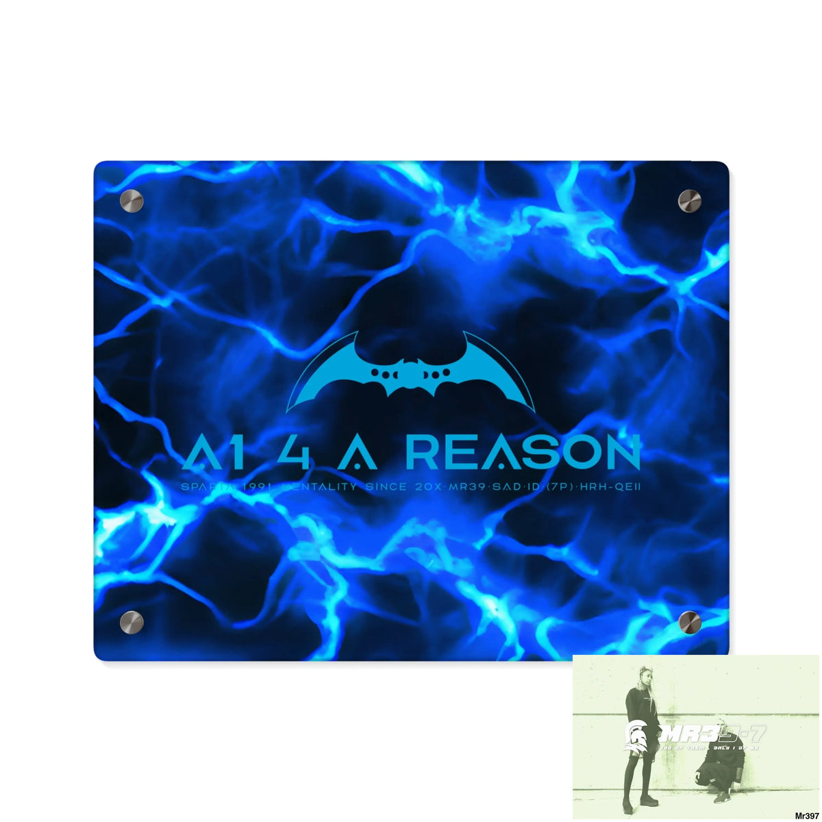 A1 4 A Reason Electric Blue Acrylic Wall Art Panels 14″ x 11″ (Horizontal) / 0.25’’ Home Decor