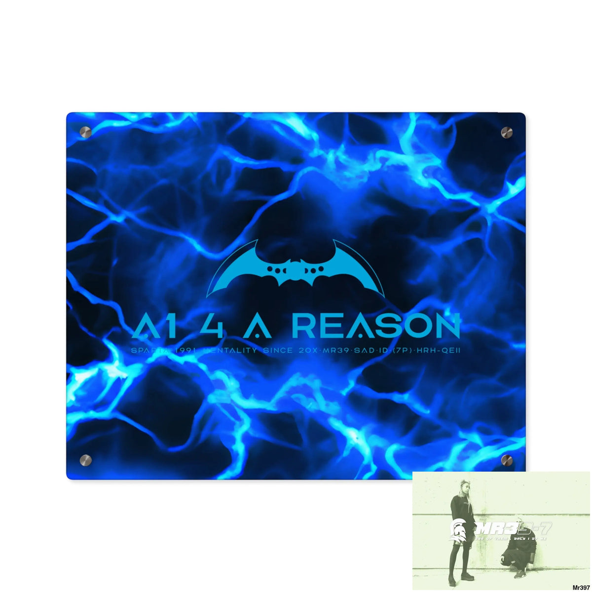 A1 4 A Reason Electric Blue Acrylic Wall Art Panels 20″ x 16″ (Horizontal) / 0.25’’ Home Decor