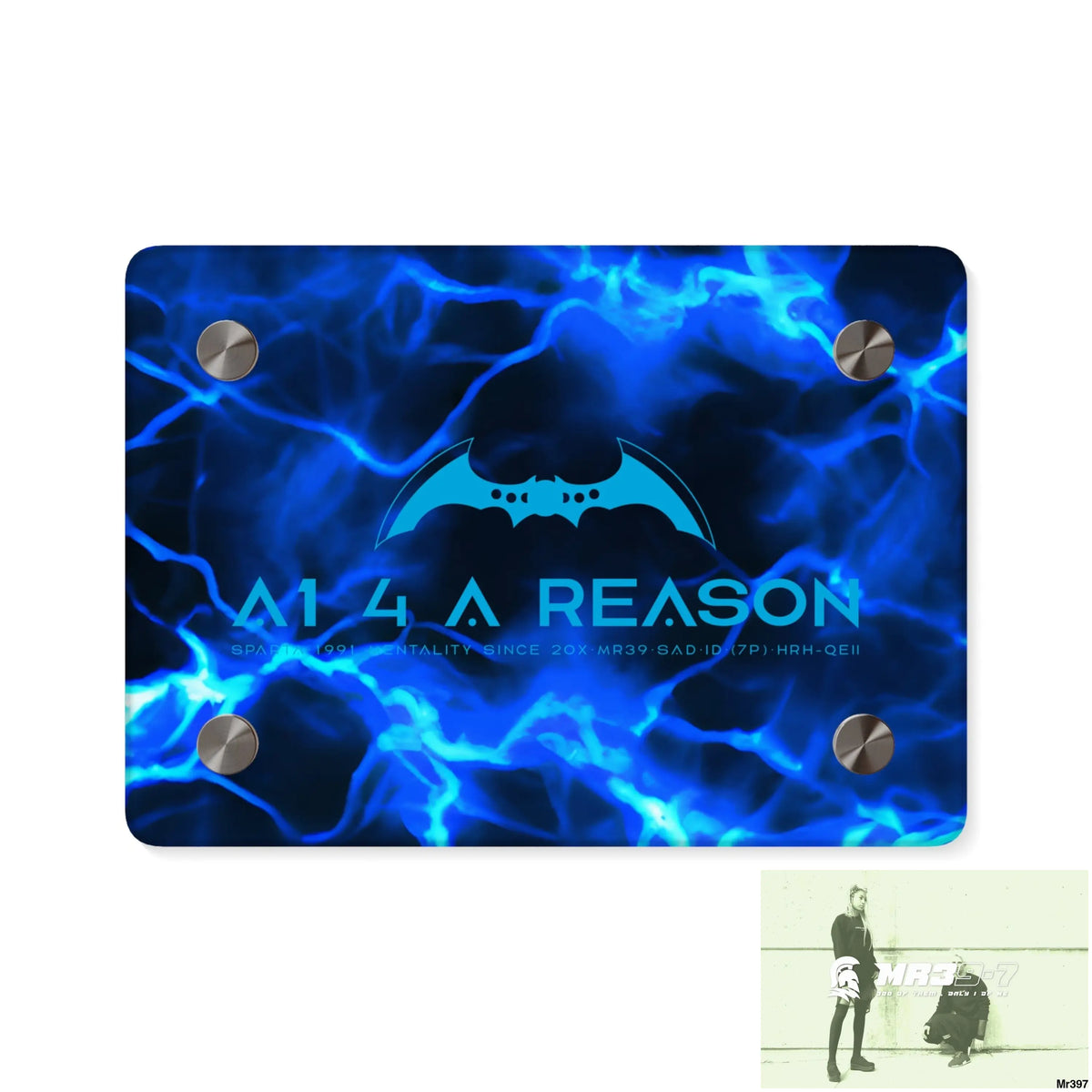 A1 4 A Reason Electric Blue Acrylic Wall Art Panels 7’’ x 5’’ (Horizontal) / 0.25’’ Home Decor