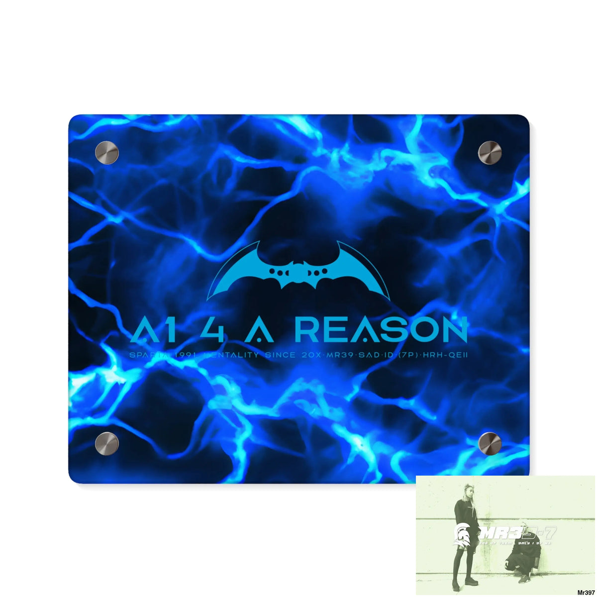 A1 4 A Reason Electric Blue Acrylic Wall Art Panels 10″ x 8″ (Horizontal) / 0.25’’ Home Decor