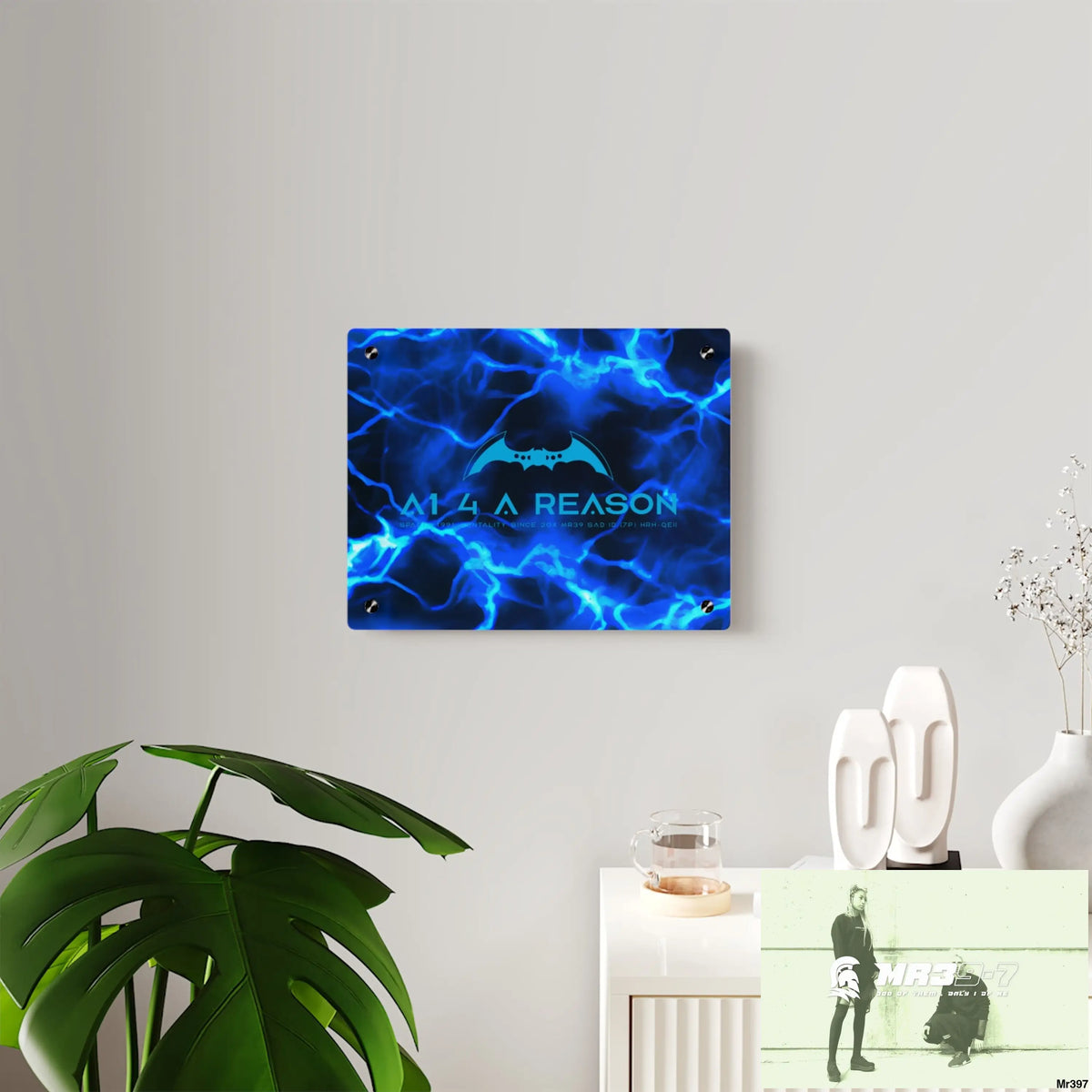 A1 4 A Reason Electric Blue Acrylic Wall Art Panels Home Decor