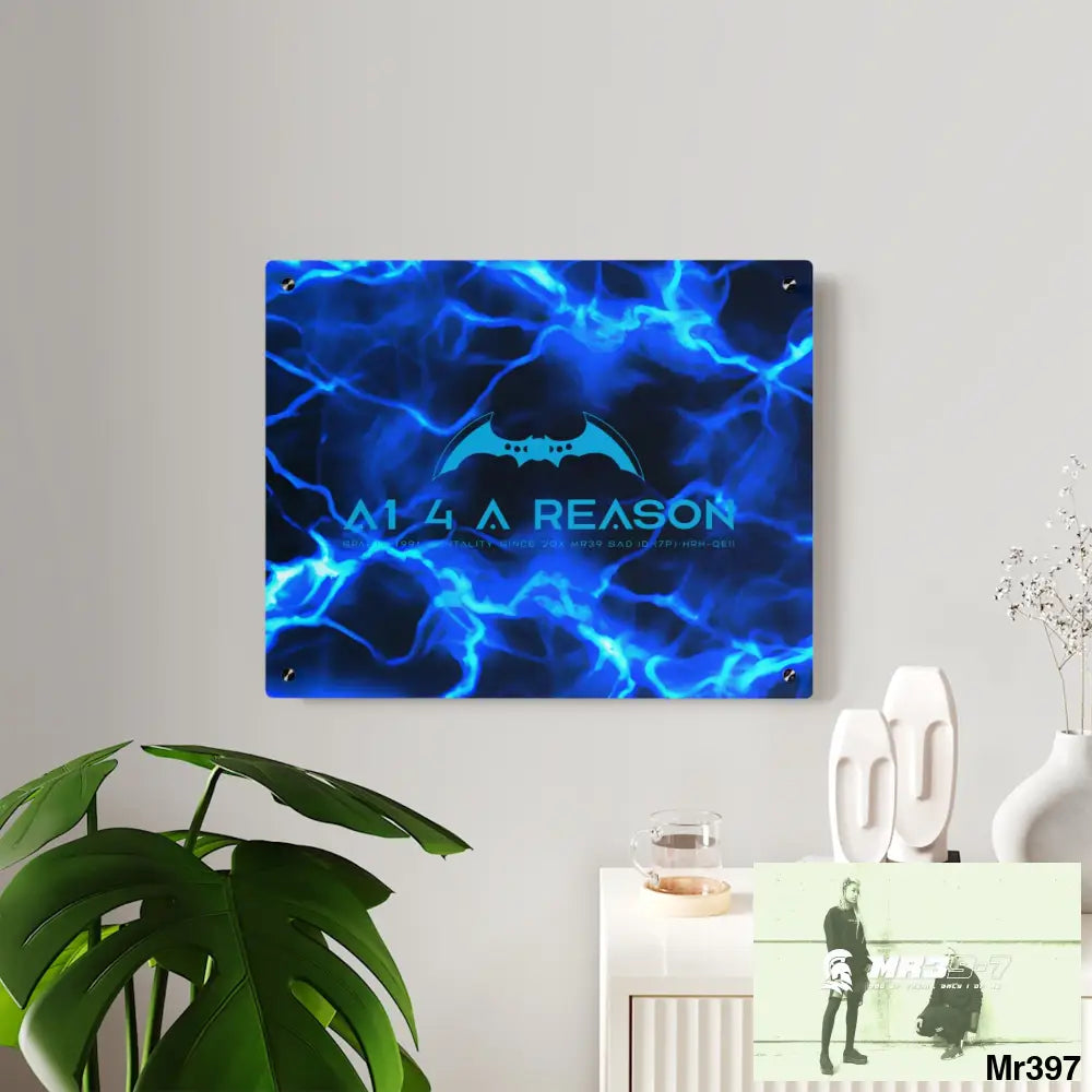A1 4 A Reason Electric Blue Acrylic Wall Art Panels Home Decor