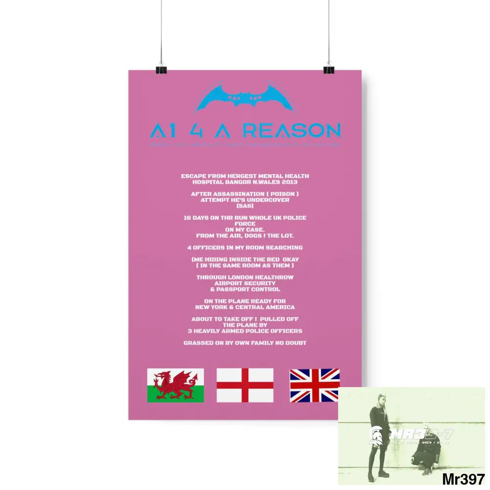 A1 4 A Reason Escape from Hergest MH Hospital 2013 Matte Vertical Posters 12″ x 18″ / Matte Poster