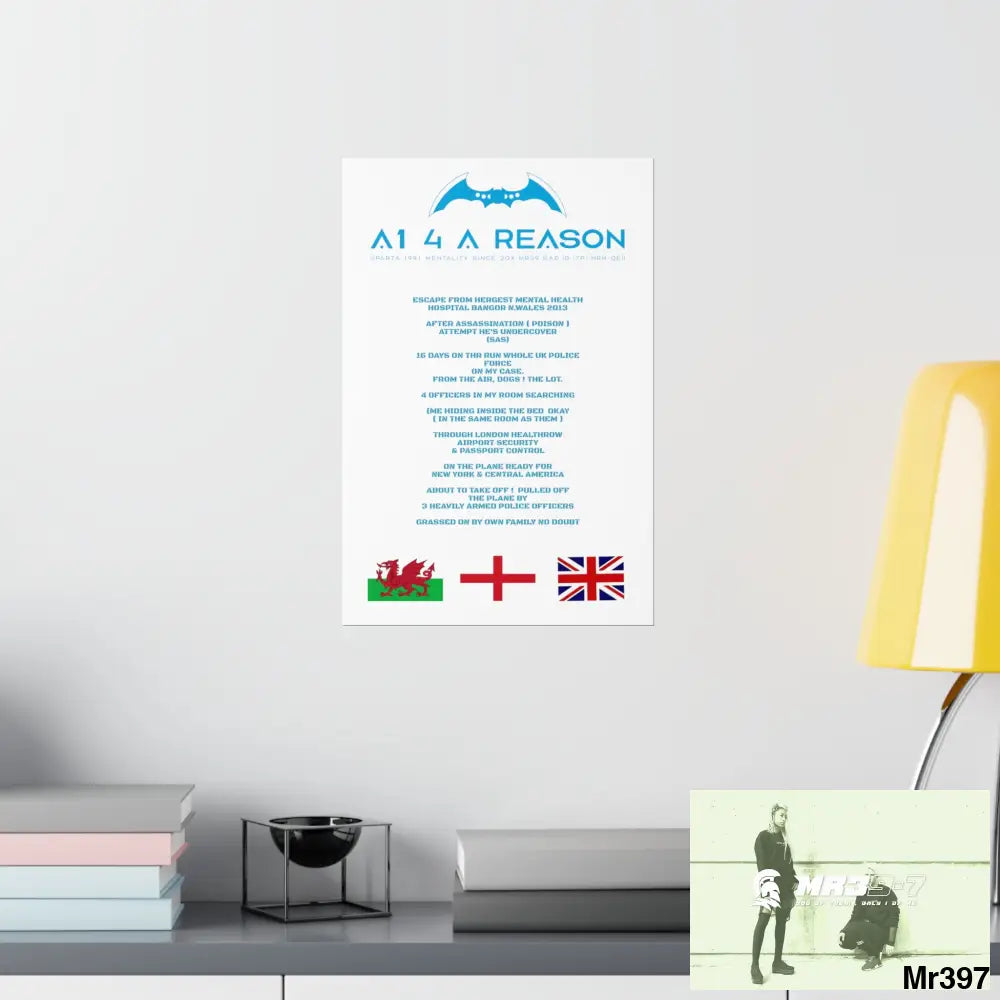 A1 4 A Reason Escape from Hergest MH Hospital 2013 Matte Vertical Posters Poster