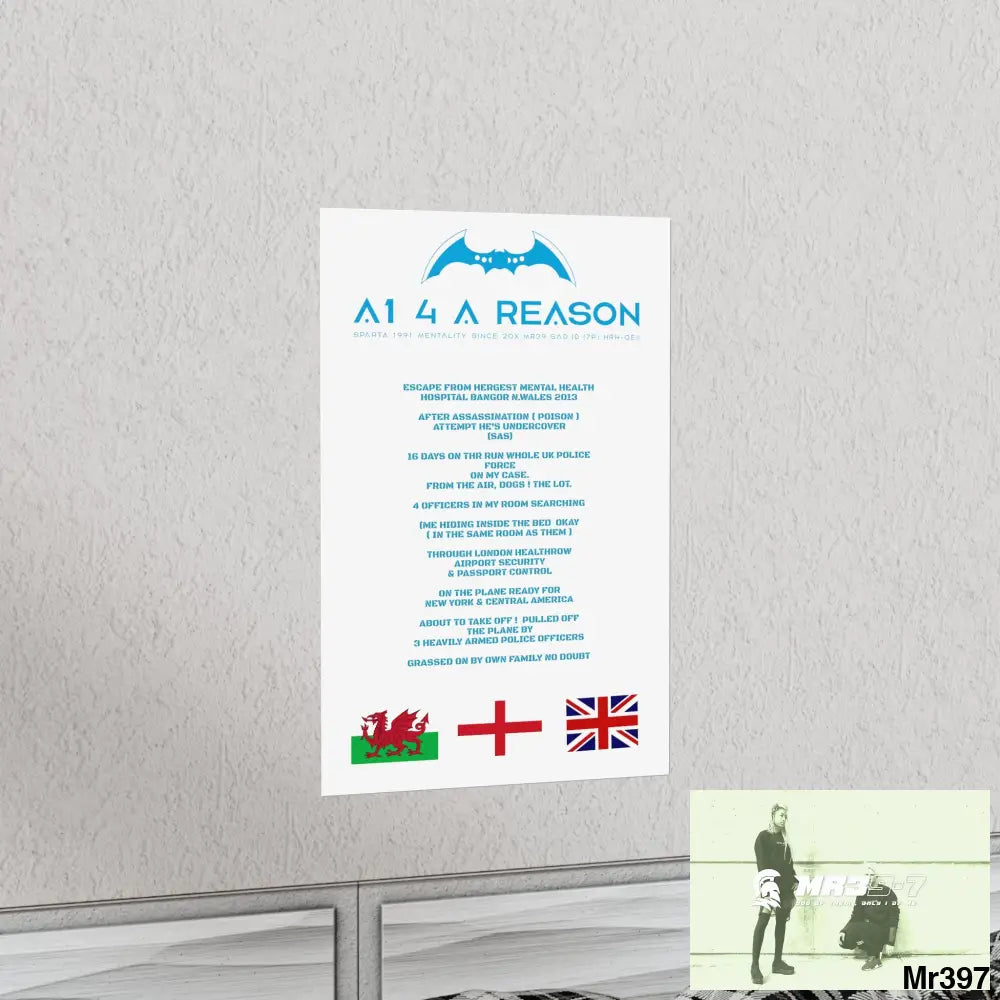 A1 4 A Reason Escape from Hergest MH Hospital 2013 Matte Vertical Posters Poster