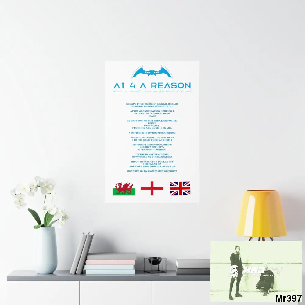 A1 4 A Reason Escape from Hergest MH Hospital 2013 Matte Vertical Posters Poster