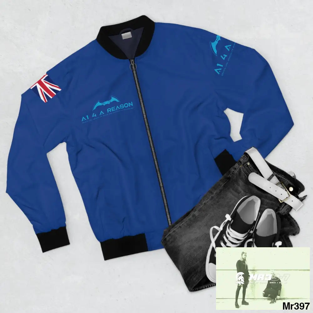 A1 4 A Reason GBR Gothic Skull with Wings and Roses Men’s Bomber Jacket (AOP) All Over Prints