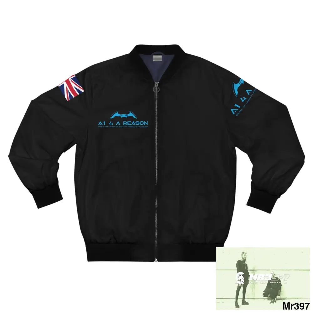 A1 4 A Reason GBR Gothic Skull with Wings and Roses Men’s Bomber Jacket (AOP) XS All Over Prints