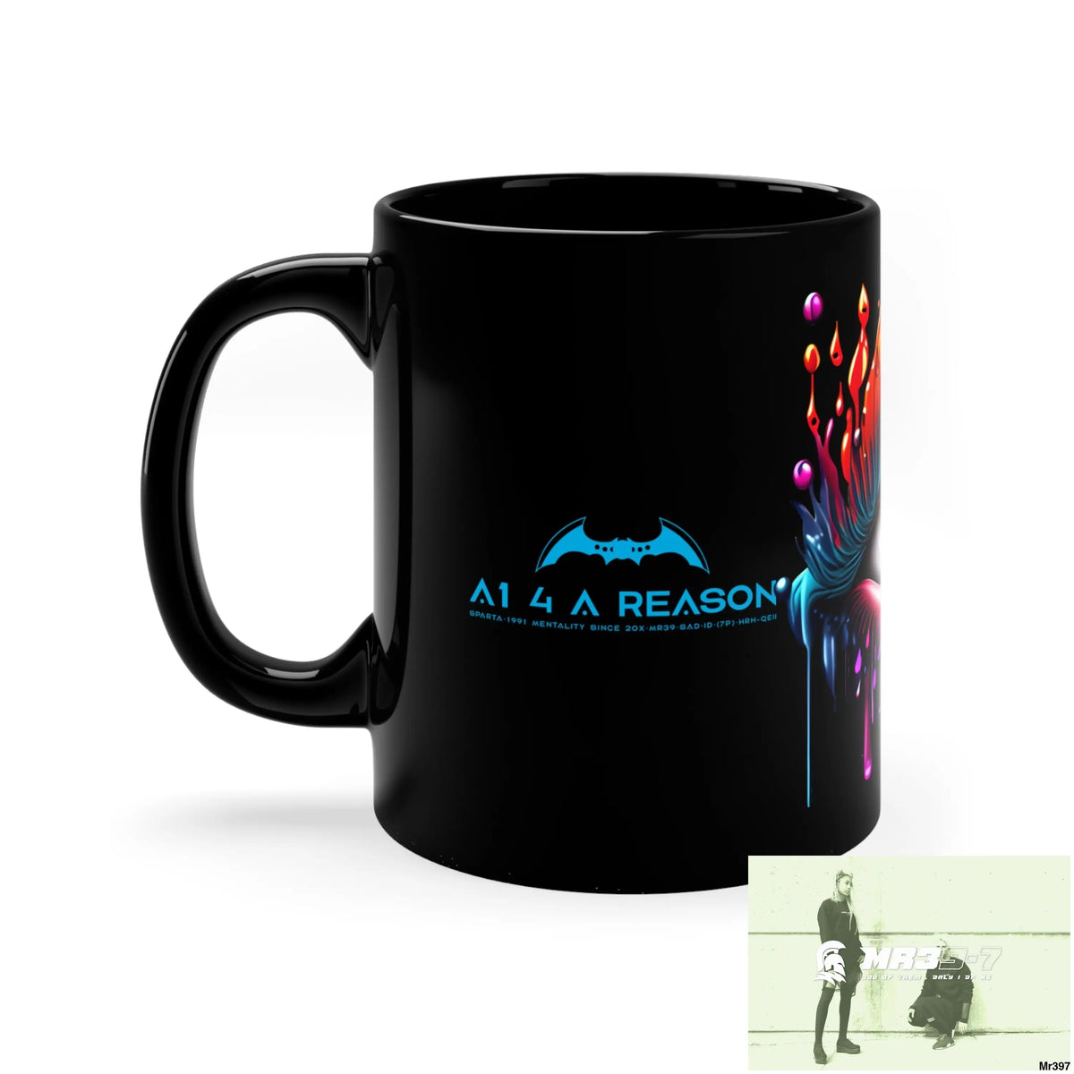 A1 4 A Reason GBR multicoloured dripping eye 11oz Black Mug 11oz Mug