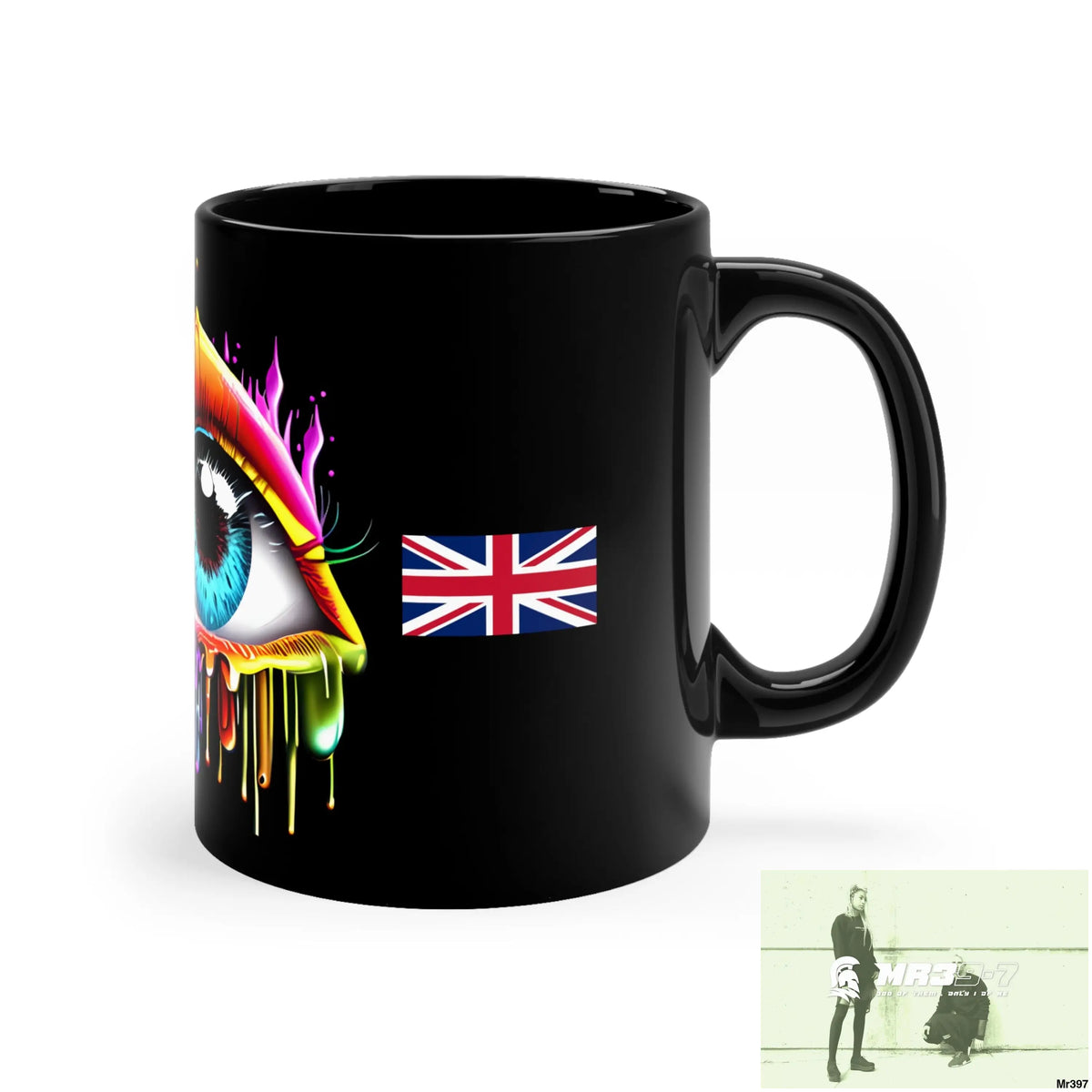 A1 4 A Reason GBR multicoloured dripping eye 11oz Black Mug 11oz Mug