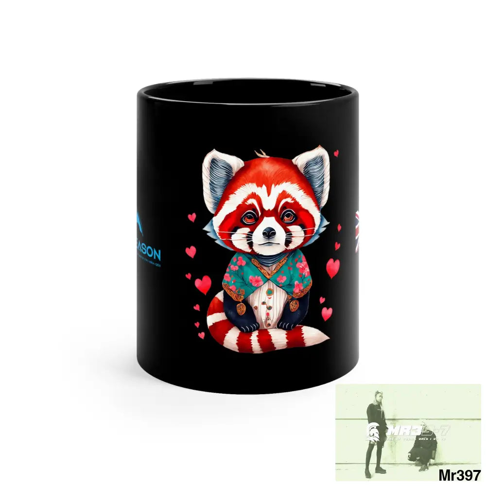 A1 4 A Reason GBR Valentine’s Day Cute Red Panda 11oz Black Mug 11oz Mug