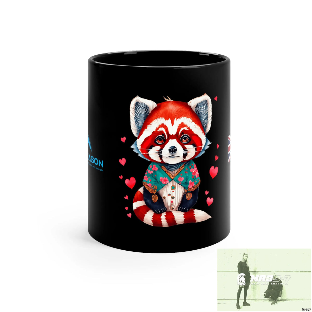 A1 4 A Reason GBR Valentine’s Day Cute Red Panda 11oz Black Mug 11oz Mug