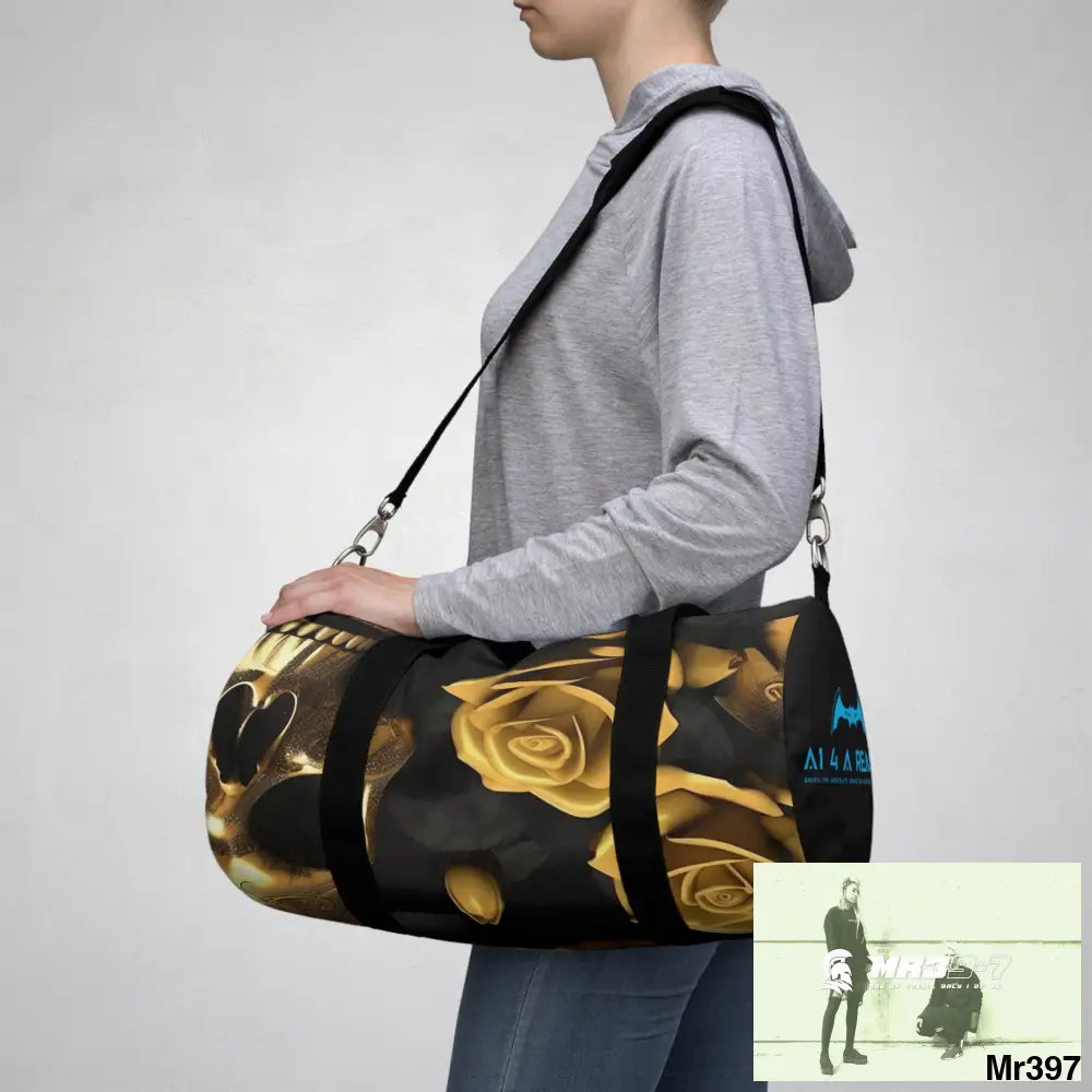 A1 4 A Reason Gothic Skulls & Roses Duffel Bag Bags