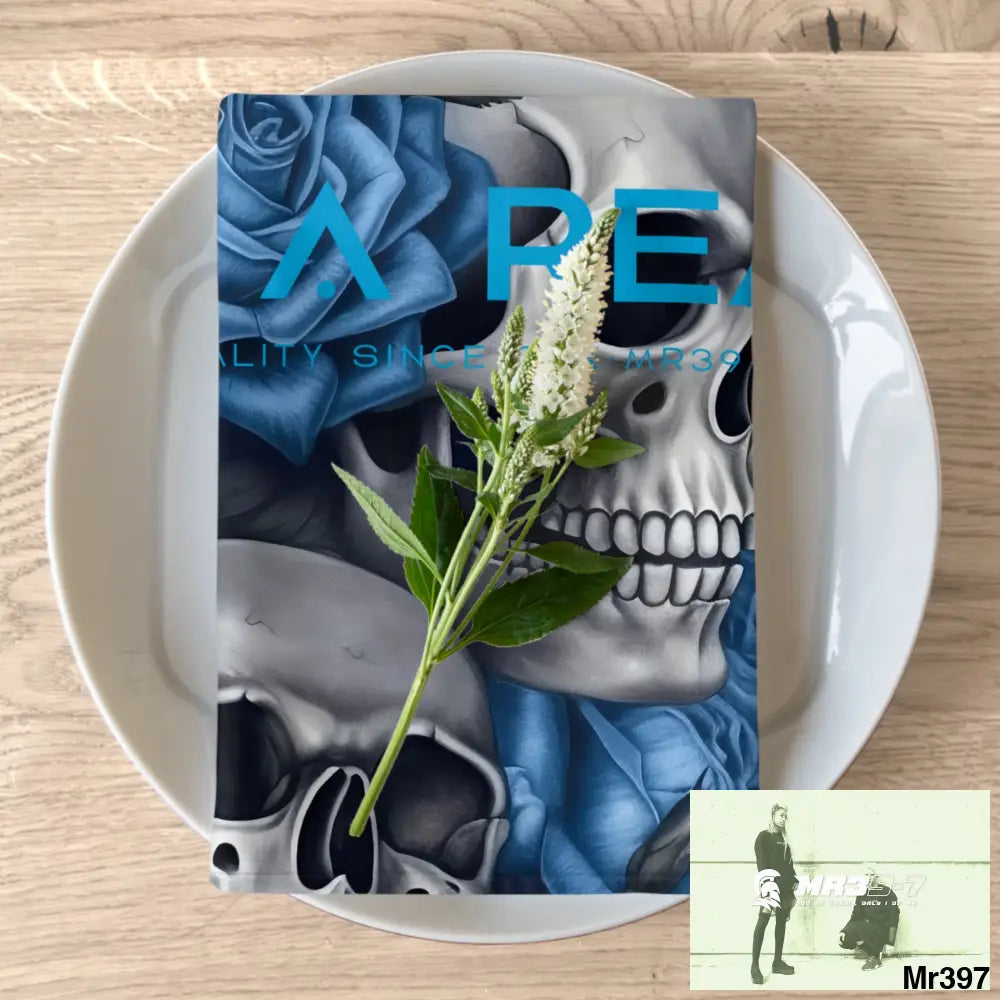 A1 4 A Reason Gothic Skulls & Roses Napkins 4-piece set / White / 19’’ × 19’’ Accessories