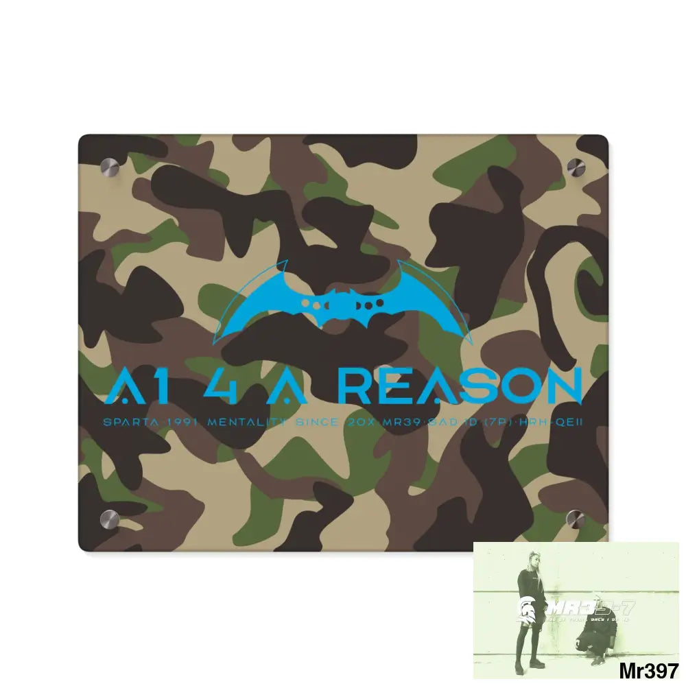 A1 4 A Reason Military Mentality 1991 Style Acrylic Wall Art Panels 14″ x 11″ (Horizontal) / 0.25’’ Home Decor