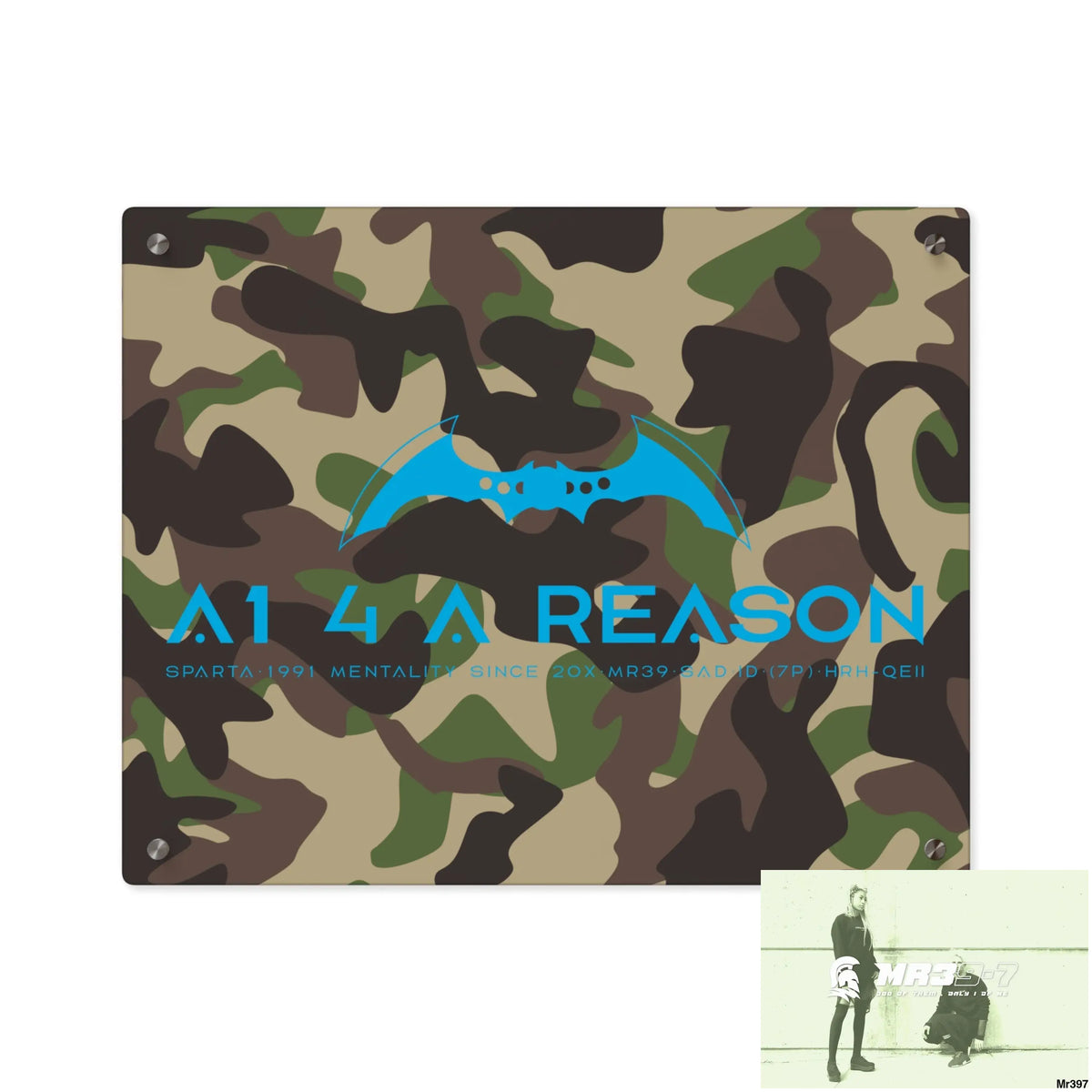A1 4 A Reason Military Mentality 1991 Style Acrylic Wall Art Panels 20″ x 16″ (Horizontal) / 0.25’’ Home Decor