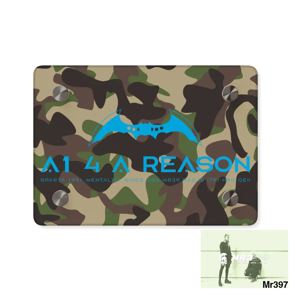 A1 4 A Reason Military Mentality 1991 Style Acrylic Wall Art Panels 7’’ x 5’’ (Horizontal) / 0.25’’ Home Decor