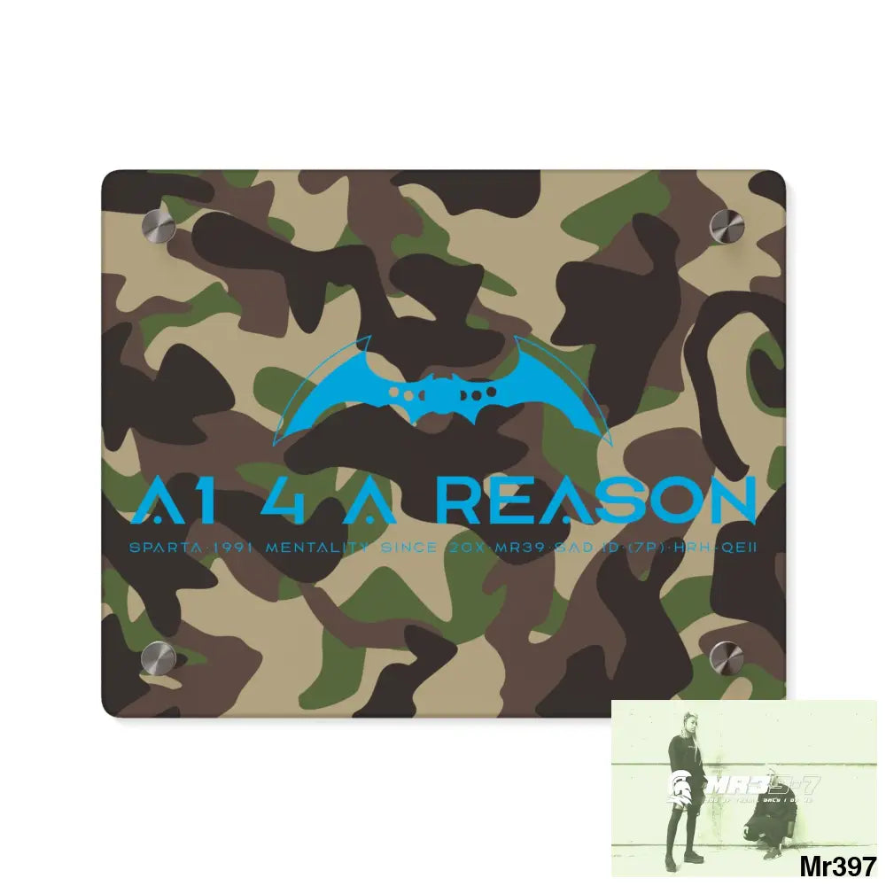 A1 4 A Reason Military Mentality 1991 Style Acrylic Wall Art Panels 10″ x 8″ (Horizontal) / 0.25’’ Home Decor
