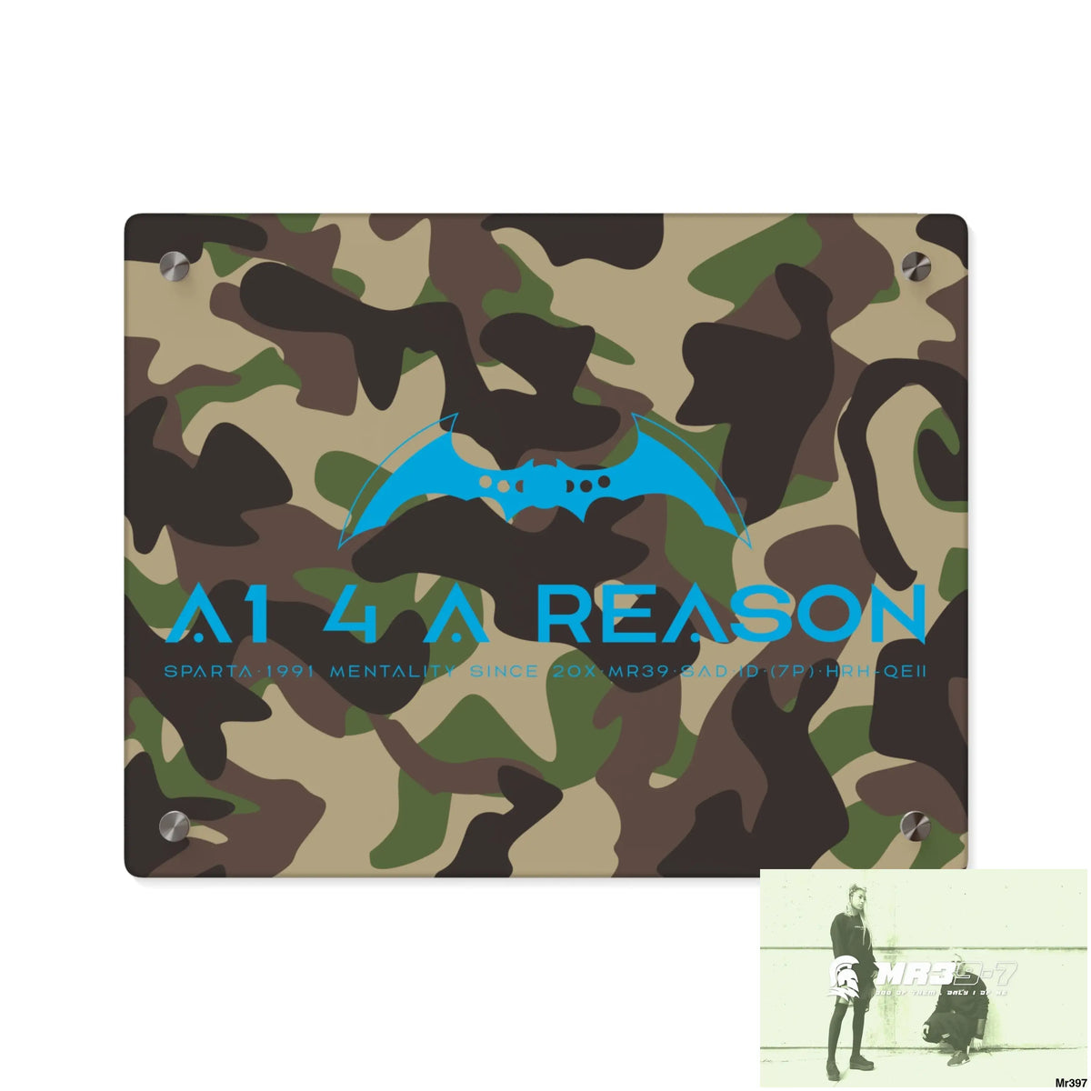 A1 4 A Reason Military Mentality 1991 Style Acrylic Wall Art Panels 14″ x 11″ (Horizontal) / 0.25’’ Home Decor