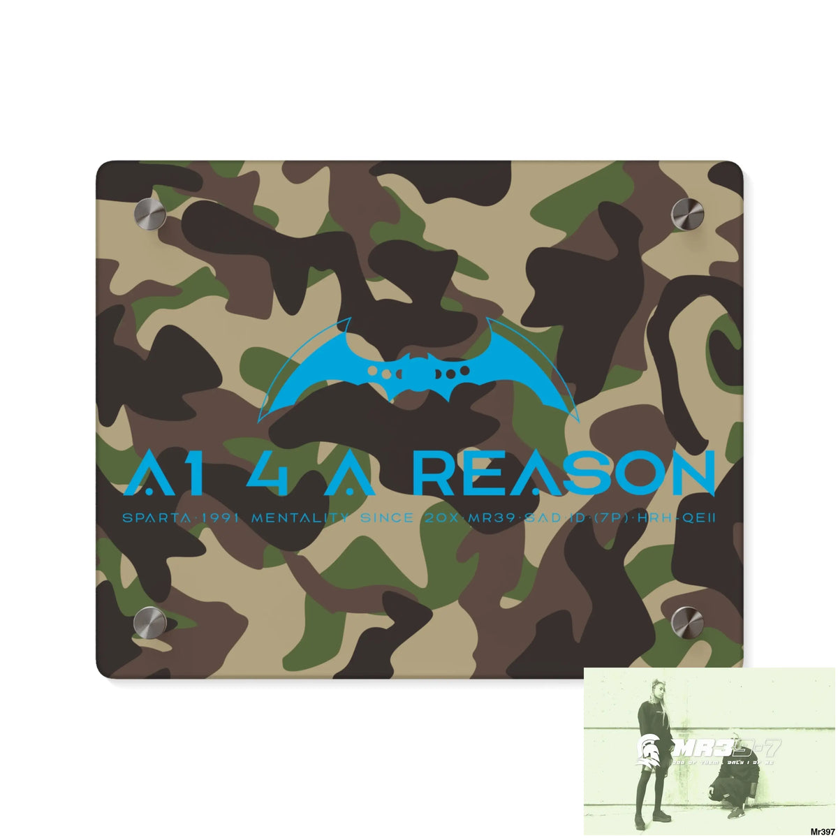 A1 4 A Reason Military Mentality 1991 Style Acrylic Wall Art Panels 10″ x 8″ (Horizontal) / 0.25’’ Home Decor