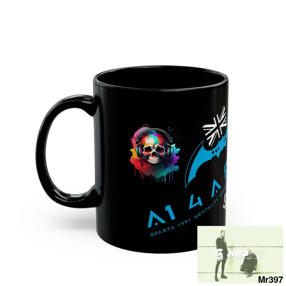 A1 4 A Reason Music / 55’ s back 11oz Tactical GB / Wales Black Mug Mental Health VAR / My Life My Deaths Their Plans