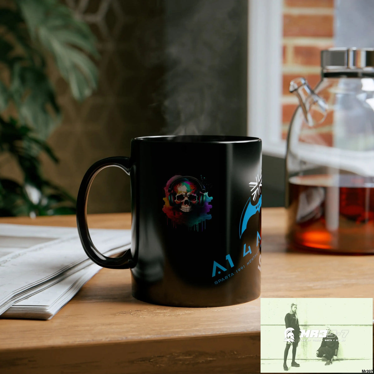 A1 4 A Reason Music / 55’ s back +130 mil 11oz Tactical GB / Wales Black Mug Mental Health VAR / My Life My Deaths