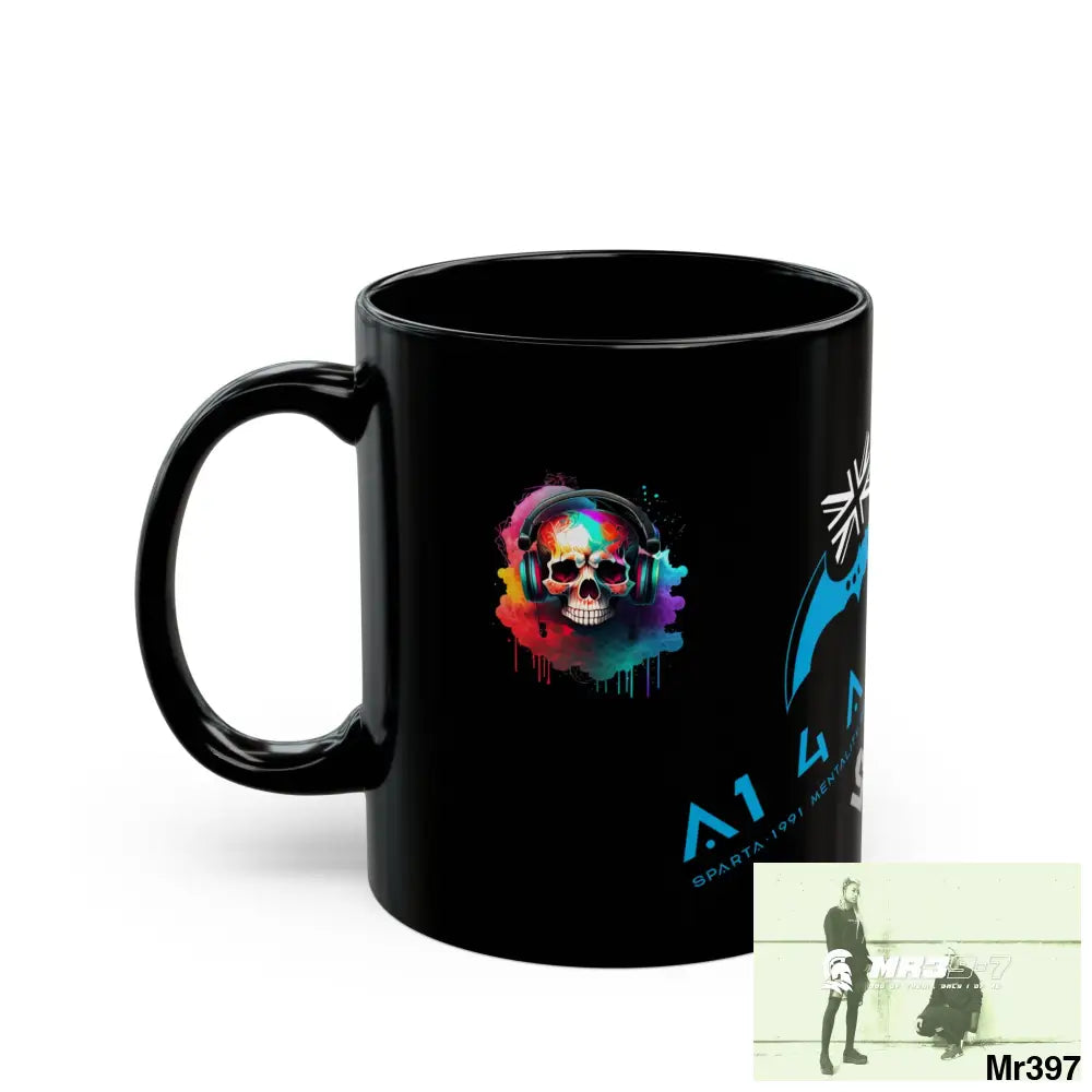 A1 4 A Reason Music / 55’ s back +130 mil 11oz Tactical GB / Wales Black Mug Mental Health VAR / My Life My Deaths